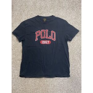 Polo Ralph Lauren Men's Short Sleeve Crew T-Shirt Tee Black/Red Sz L